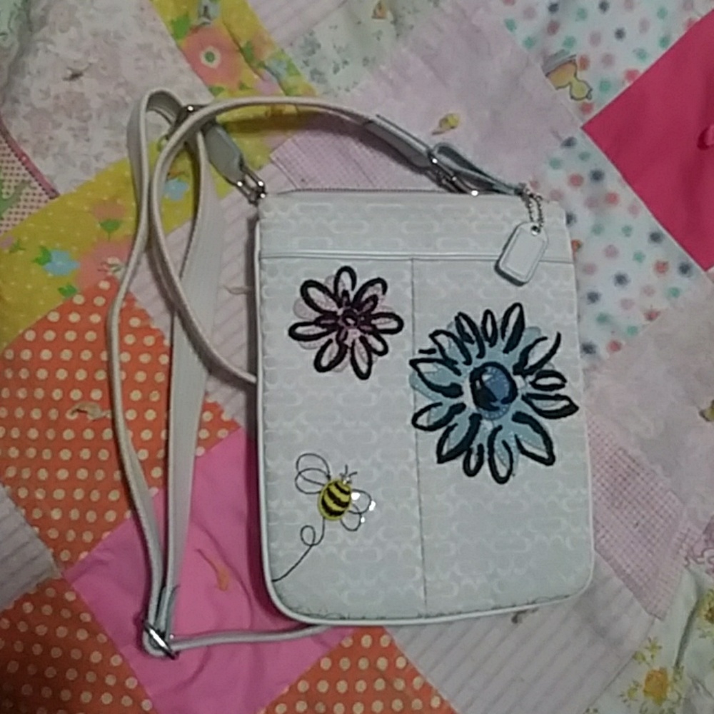 Coach Bee Flowers Crossbody Handbag